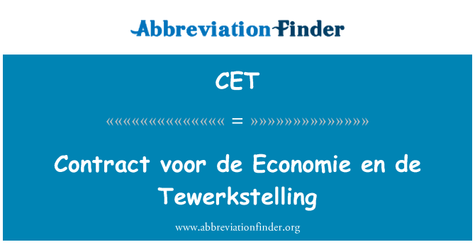 CET: Kuntratt voor de ekonomika en de Tewerkstelling