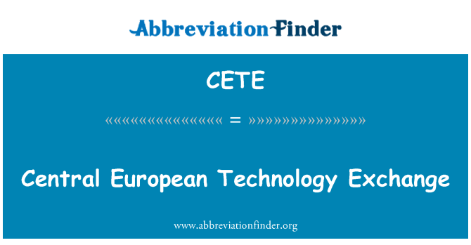 CETE: Centrální Evropské technologie výměna