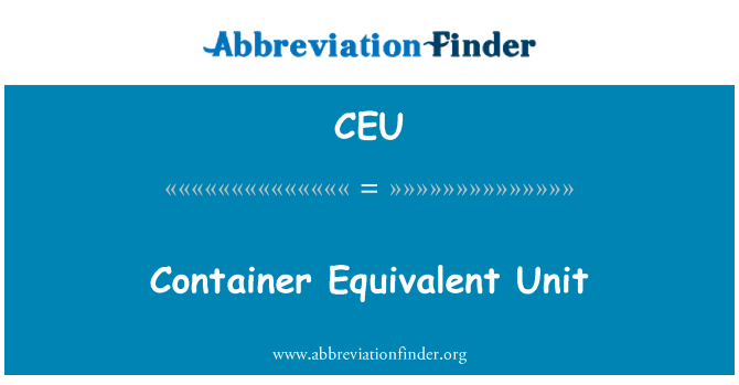 CEU: Inite conteneur ekivalan