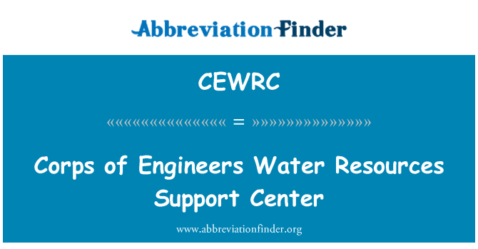 CEWRC: Corps of Engineers Water Resources Support Center