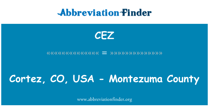 CEZ: Cortez, CO, Amerika Birleşik Devletleri - Montezuma şehristanı