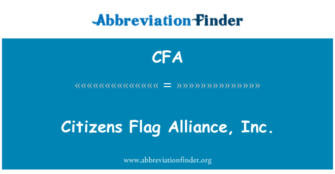 CFA: Bürger-Flag-Alliance, Inc.
