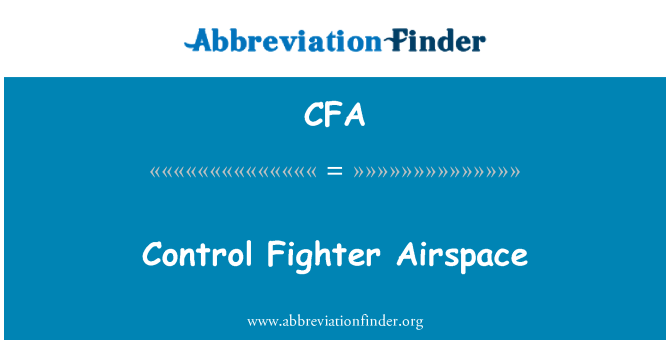 CFA: Control Fighter Airspace