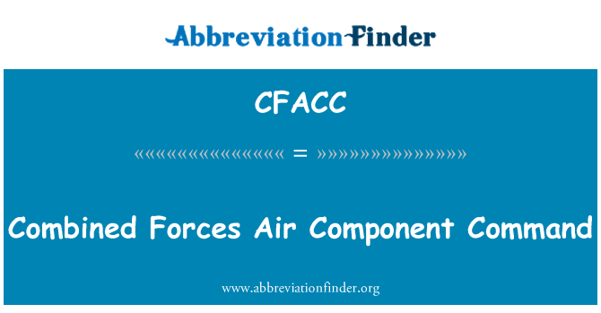 CFACC: Forces combinades aire Component comanda