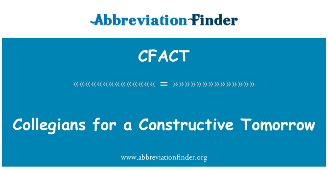 CFACT: Collegians एक रचनात्मक कल के लिए