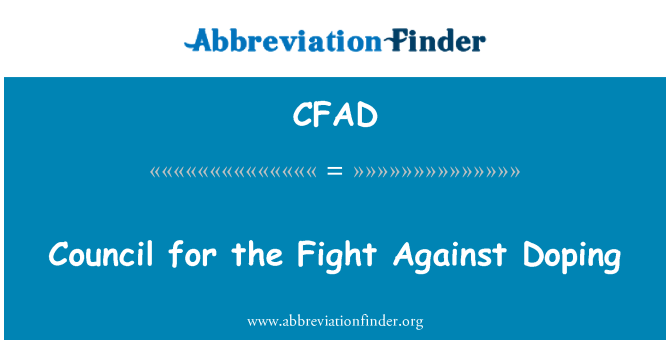 CFAD: डोपिंग के खिलाफ लड़ाई के लिए परिषद