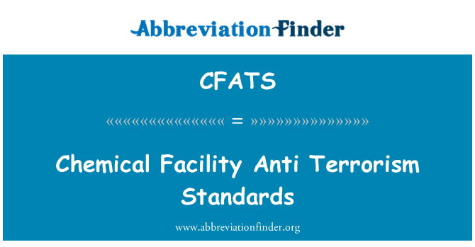 CFATS: Chemické zariadenia proti terorizmu normy