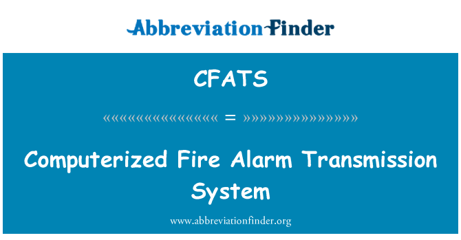 CFATS: Sistema de transmissão informatizada de alarme de incêndio