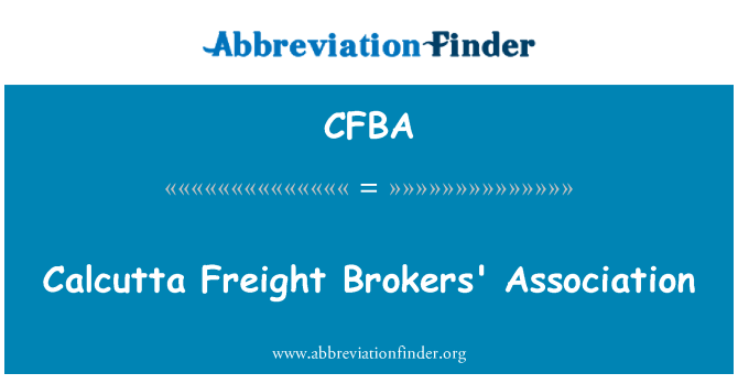 CFBA: Calcutta-Frachtmakler Association