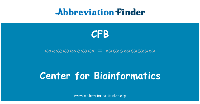 CFB: Centrum pre Bioinformatika