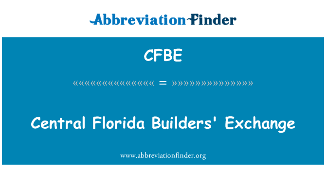 CFBE: Central Florida gradbena Exchange