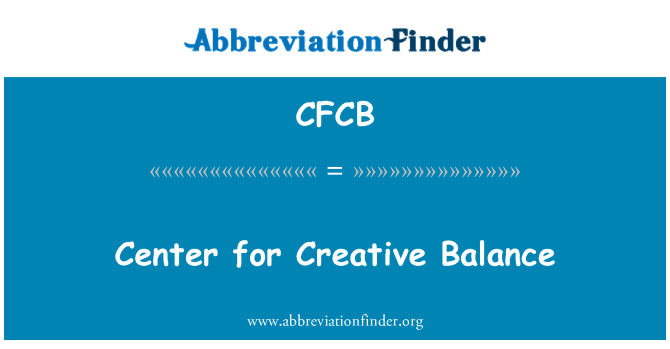 CFCB: Sant pou balans kreyatif