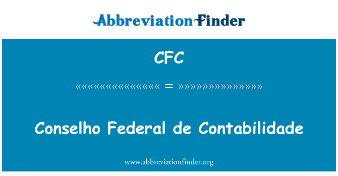 CFC: Conselho liên bang de Contabilidade