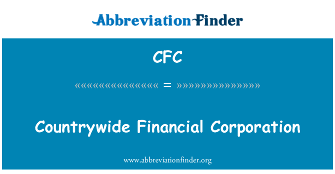 CFC: Countrywide Financial Corporation