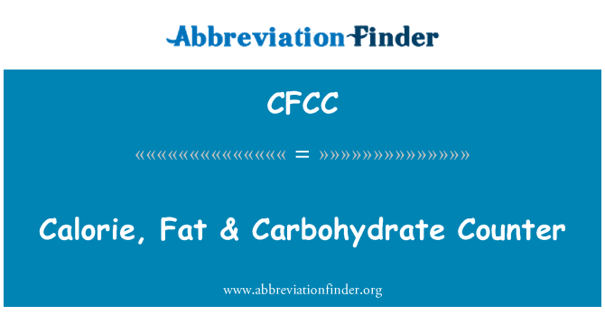 CFCC: 卡路里、 脂肪 & 碳水化合物计数器