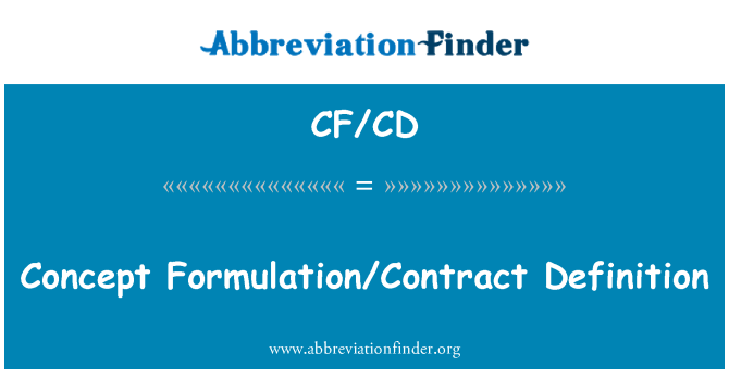 CF/CD: Khái niệm xây dựng/hợp đồng định nghĩa