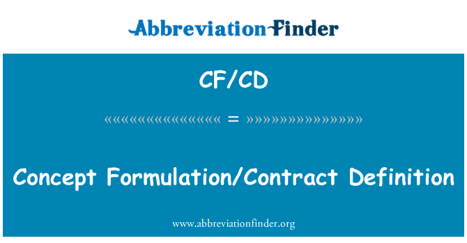 CF/CD: Id-definizzjoni tal-formulazzjoni/kuntratt kunċett