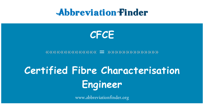 CFCE: מוסמך מהנדס הטזה סיבים
