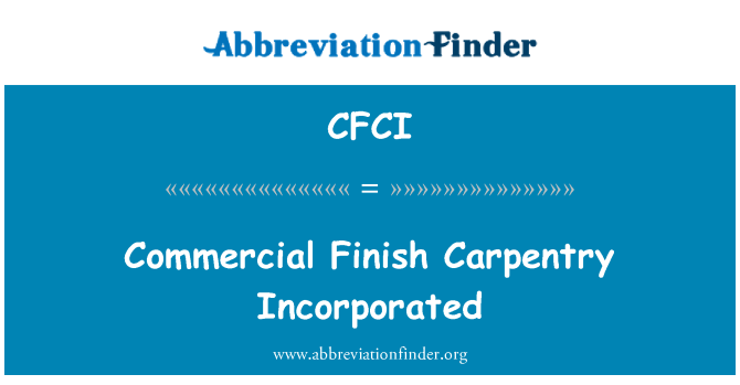 CFCI: ช่างไม้เสร็จสิ้นค้ารวม