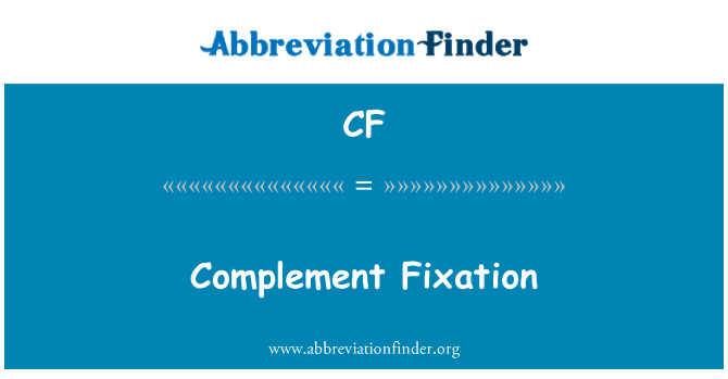 CF: Complement Fixation