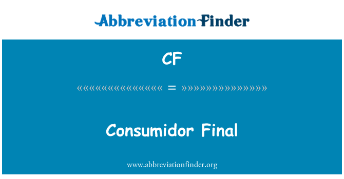 CF: Consumidor Final