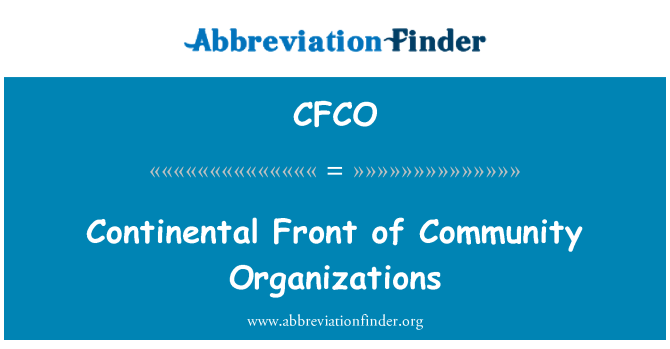 CFCO: Ühiskondlike organisatsioonide mandri ees