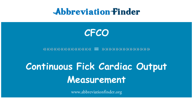 CFCO: Kejl tal-Output kontinwu Fick qalb