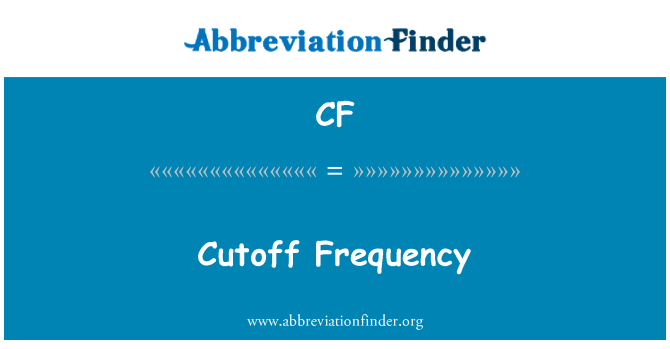 CF: Cutoff pogostost