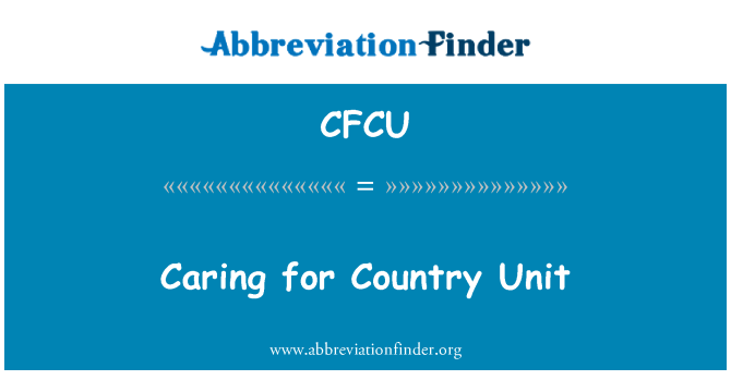 CFCU: Caring részére országos egység