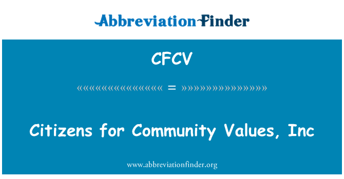 CFCV: समुदाय मान, कंपनी जगत के लिए नागरिकों