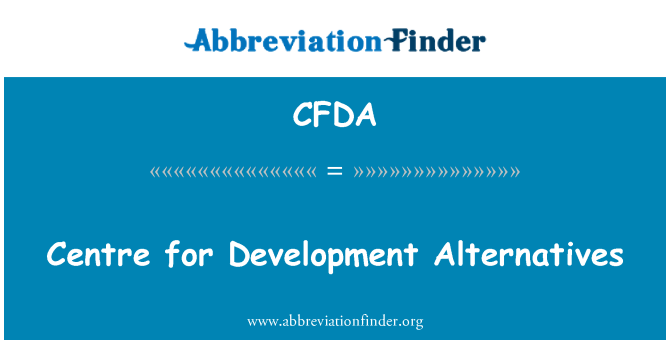 CFDA: Centre for Development Alternatives