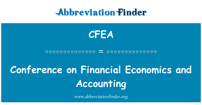 CFEA: Конференция за финансова икономика и счетоводство