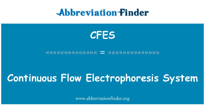 CFES: Sistema de electroforesis de flujo continuo