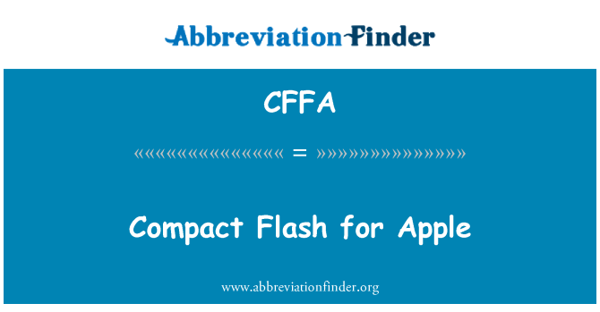 CFFA: Flash kompatti għall Apple