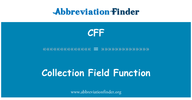 CFF: Collection champ fonction