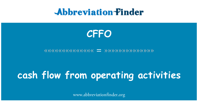 CFFO: İşletme faaliyetleri üzerinden nakit akışı