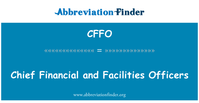 CFFO: Chief Financial ja vahendid juhtkond