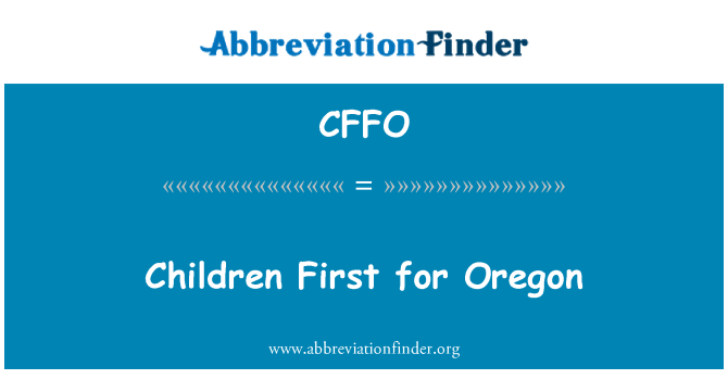 CFFO: Nens de primer d'Oregon