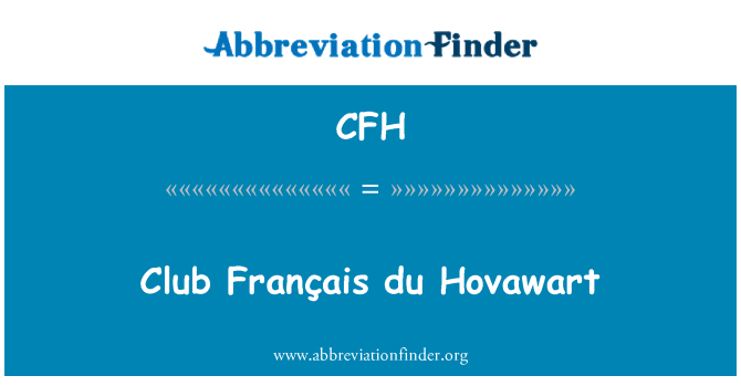 CFH: Club Français du Hovawart