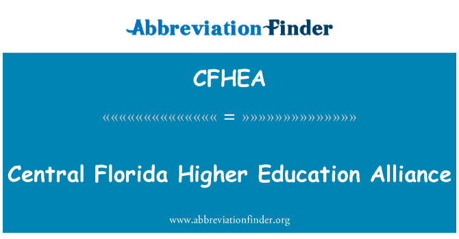 CFHEA: Alleanza ta ' edukazzjoni ogħla Florida ċentrali