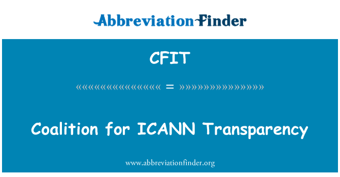 CFIT: Koalition für ICANN Transparenz