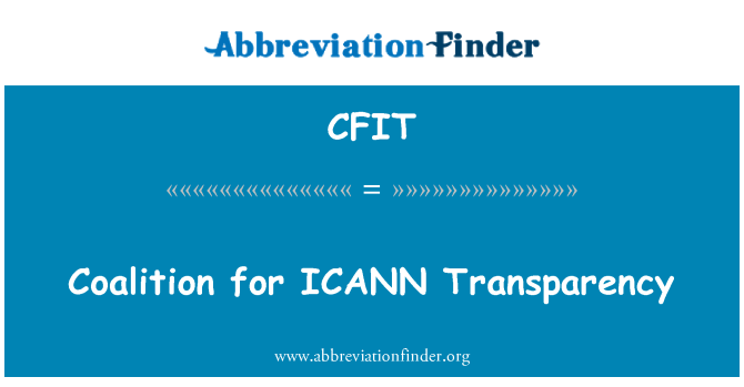 CFIT: Liên minh cho ICANN minh bạch