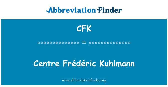 CFK: Centre Frédéric Kuhlmann