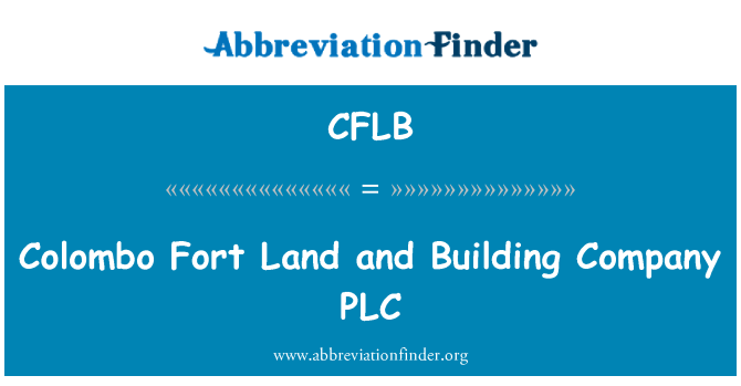 CFLB: Colombo Fort peyi ak kay konpayi PLC