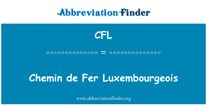 CFL: Luxembourgeois chemin kot fè