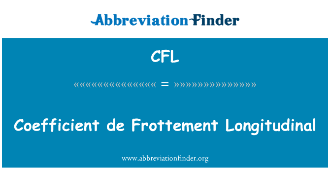 CFL: Współczynnik de Frottement wzdłużne