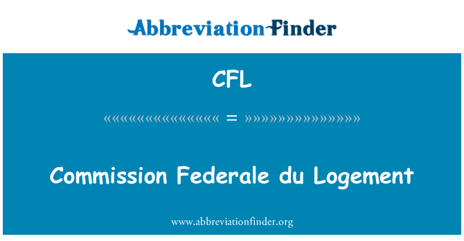CFL: Commission Federale du Logement