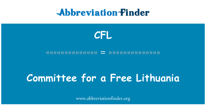 CFL: 무료 리투아니아를 위한 위원회