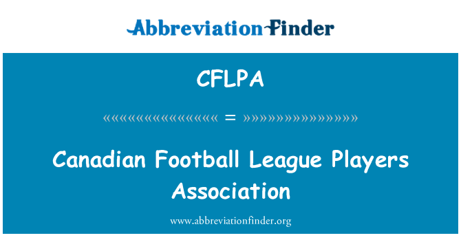 CFLPA: Canadian Football League Players Association