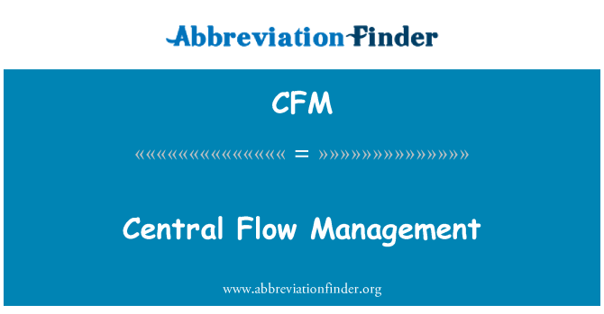 CFM: Central Flow Management